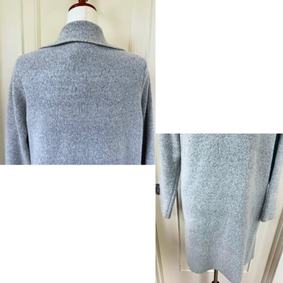 PINK CLOVER Grey Long Cardigan Coatigan Size M - Picture 10 of 14